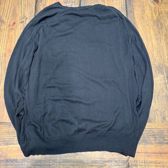 Banana‎ Republic Luxury Blend Mens Black V Neck Sweater XL Silk Cashmere blend - Picture 6 of 6